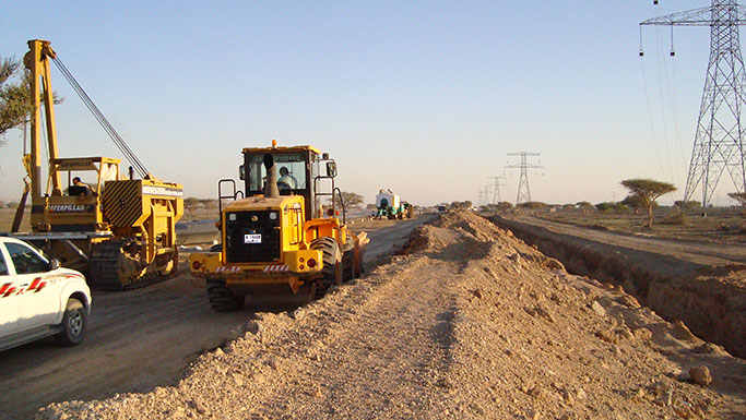 Construction Equipment Prepping A Project