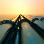 Pipeline Reaching Out Into The Sunset