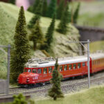 model train in landscape