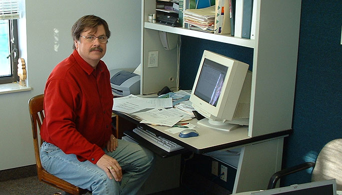 Tim Joy at Computer Early 2000s