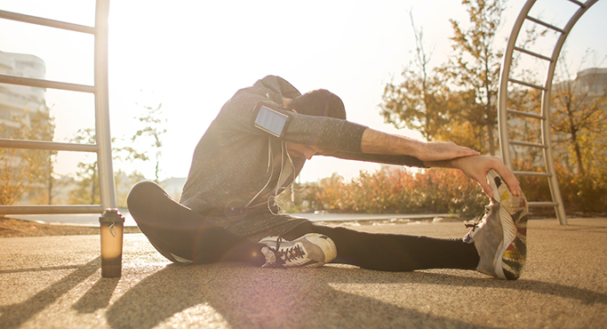 Man stretching