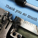 Thank you on the Typewriter