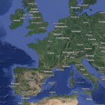 Map or Europe Satellite View